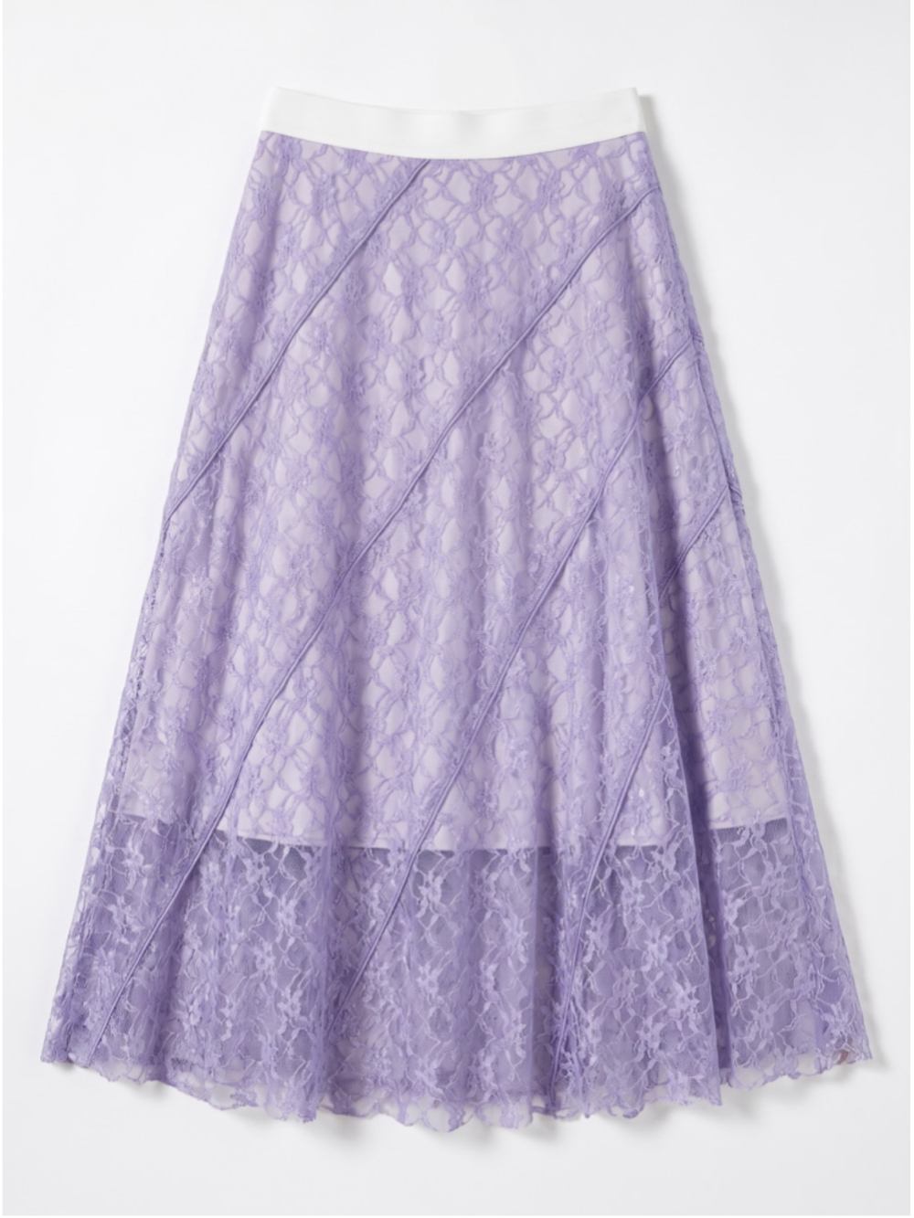 Sandro Lace Purple Preppy A-line Skirt, Sz 3